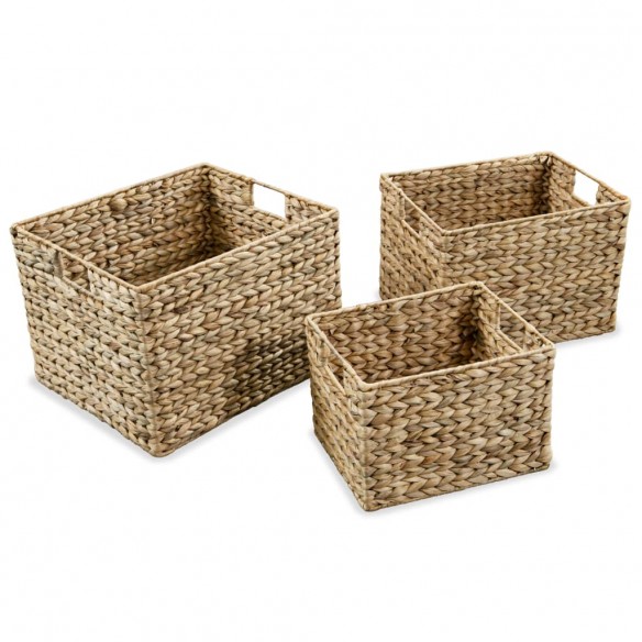 Panier de rangement 3 pcs Jacinthe d'eau