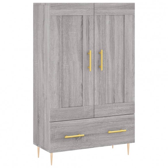 Buffet haut sonoma gris 69,5x31x115 cm bois d'ingénierie