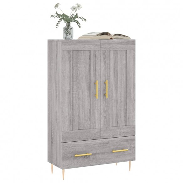 Buffet haut sonoma gris 69,5x31x115 cm bois d'ingénierie