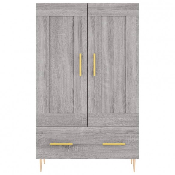 Buffet haut sonoma gris 69,5x31x115 cm bois d'ingénierie