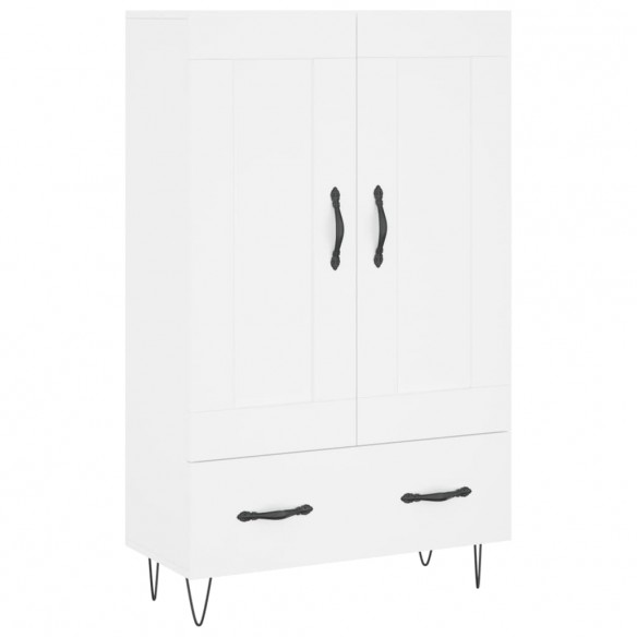 Buffet haut blanc 69,5x31x115 cm bois d'ingénierie