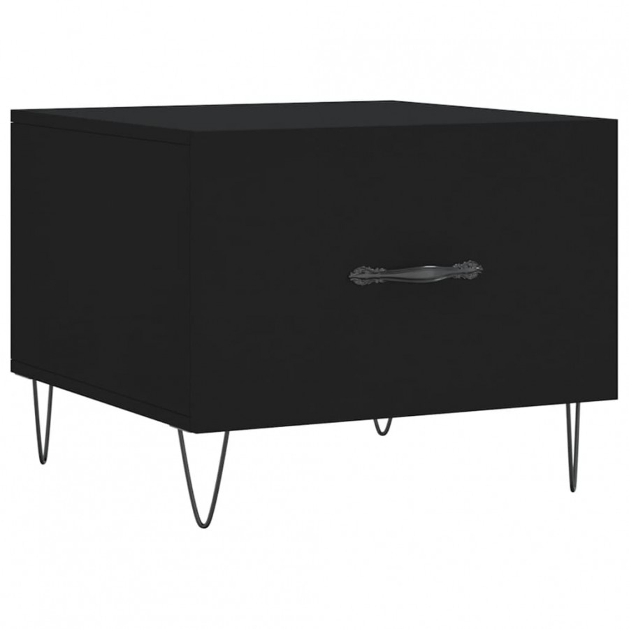 Tables basses 2 pcs noir 50x50x40 cm bois d'ingénierie Tables basses 2 pcs noir 50x50x40 cm bois d'ingénierie