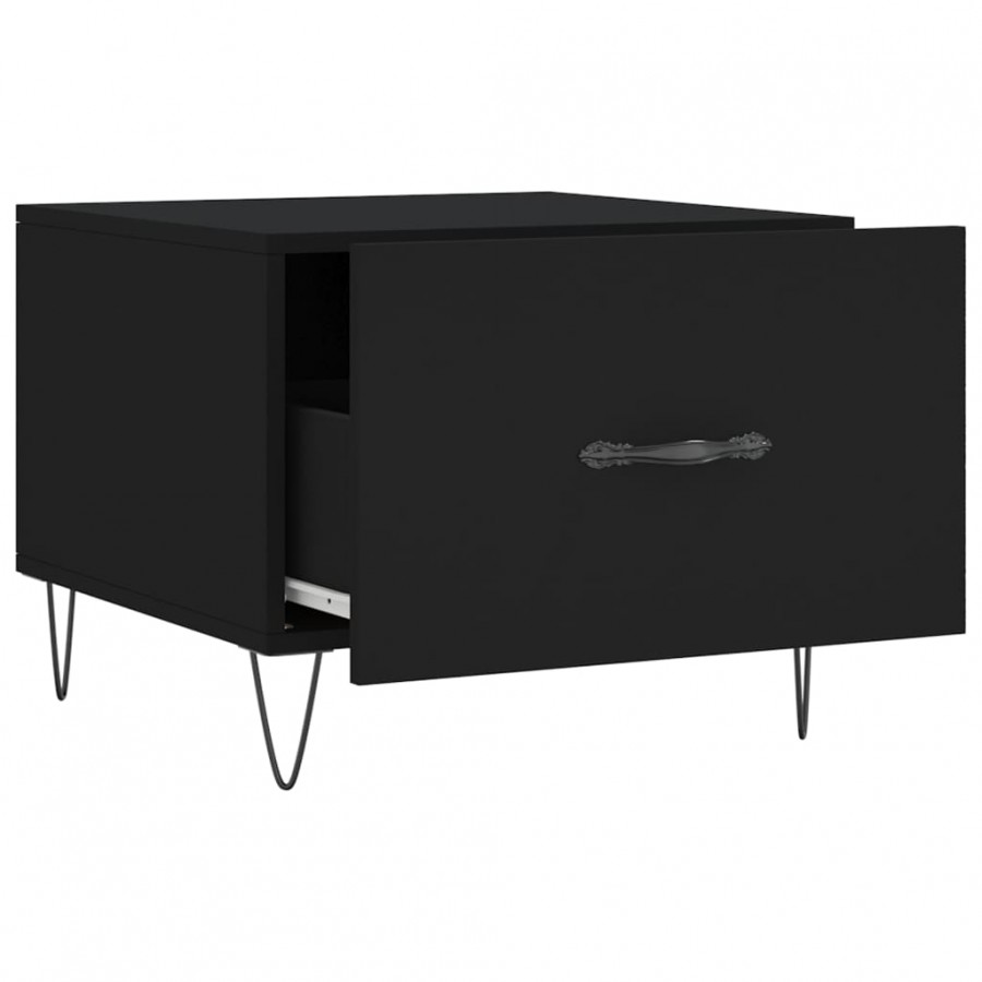 Tables basses 2 pcs noir 50x50x40 cm bois d'ingénierie Tables basses 2 pcs noir 50x50x40 cm bois d'ingénierie
