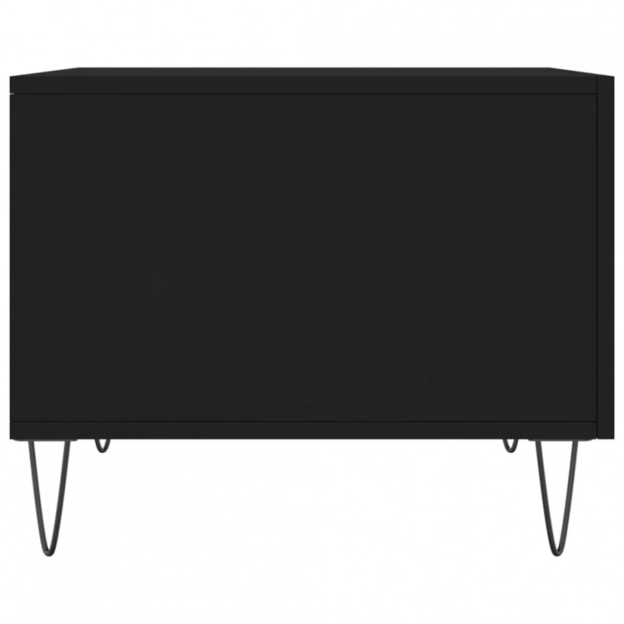 Tables basses 2 pcs noir 50x50x40 cm bois d'ingénierie Tables basses 2 pcs noir 50x50x40 cm bois d'ingénierie