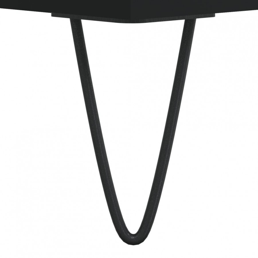 Tables basses 2 pcs noir 50x50x40 cm bois d'ingénierie Tables basses 2 pcs noir 50x50x40 cm bois d'ingénierie