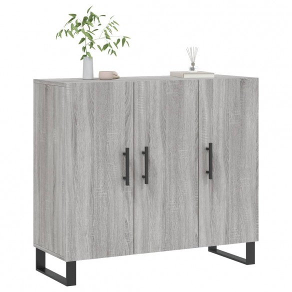 Buffet sonoma gris 90x34x80 cm bois d'ingénierie