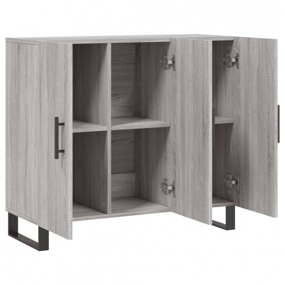 Buffet sonoma gris 90x34x80 cm bois d'ingénierie