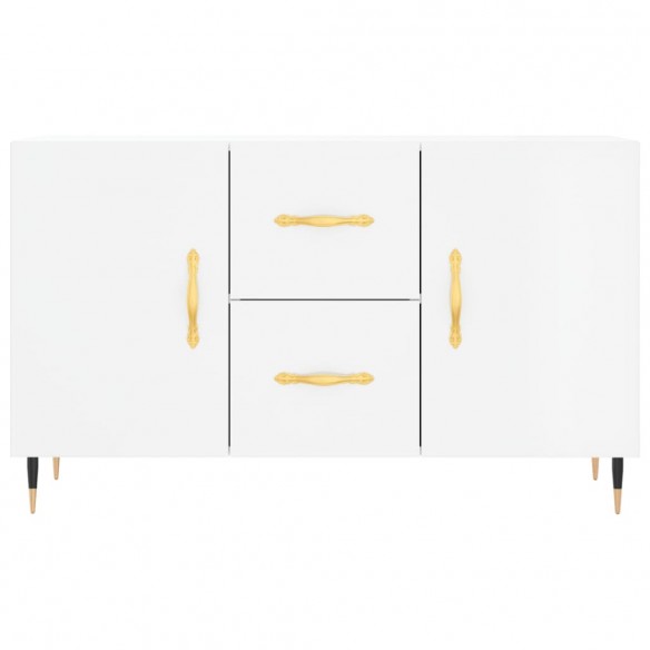 Buffet blanc brillant 100x36x60 cm bois d'ingénierie