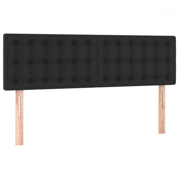 Cadre de lit avec matelas Noir 140x200 cm Similicuir