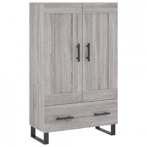 Buffet haut sonoma gris 69,5x31x115 cm bois d'ingénierie