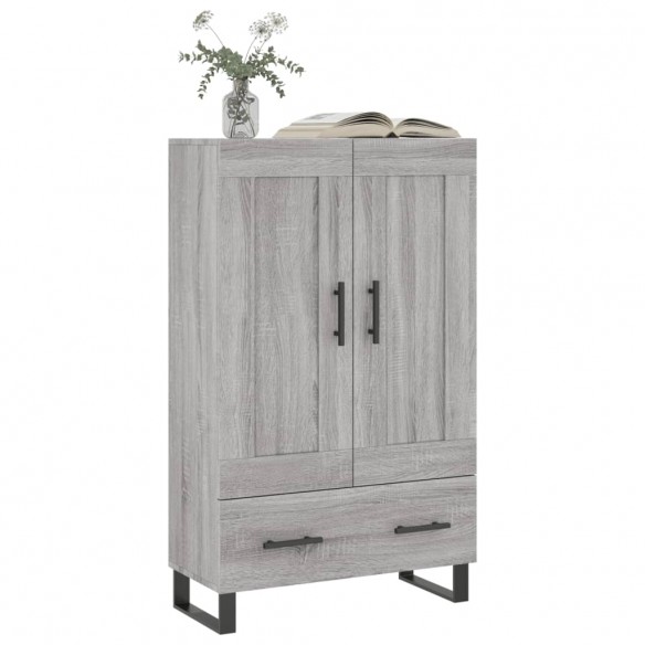 Buffet haut sonoma gris 69,5x31x115 cm bois d'ingénierie