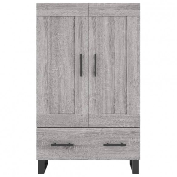 Buffet haut sonoma gris 69,5x31x115 cm bois d'ingénierie