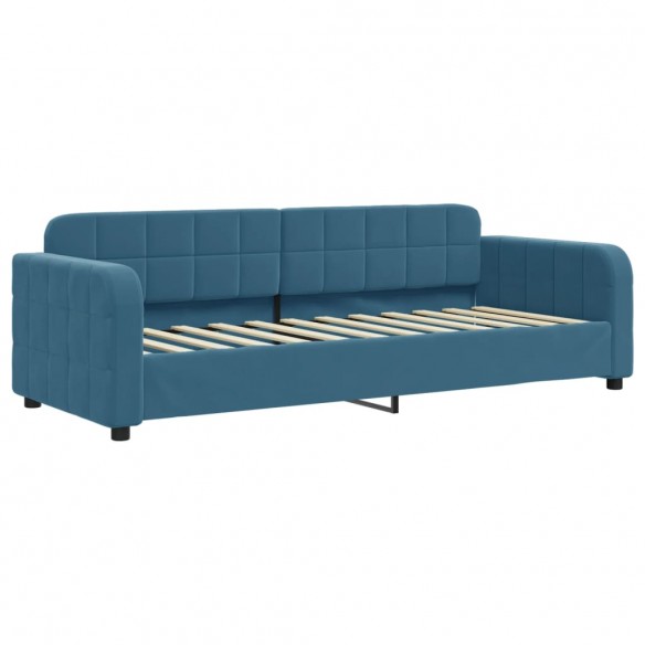 Lit de repos bleu 80x200 cm velours