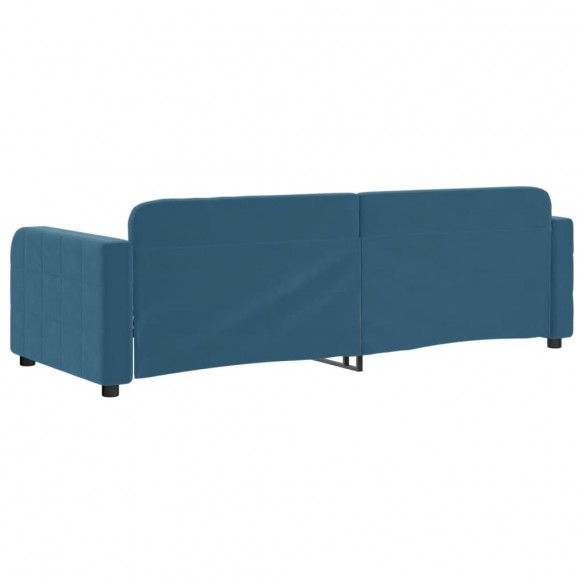 Lit de repos bleu 80x200 cm velours