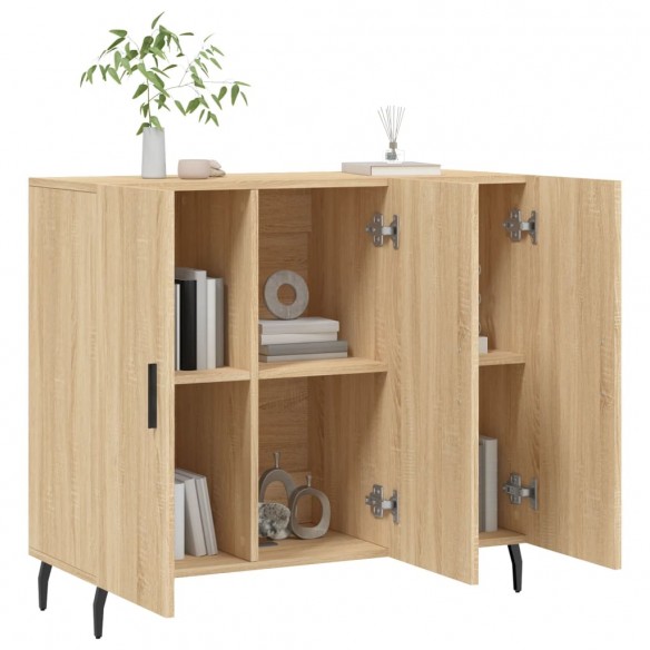 Buffet chêne sonoma 90x34x80 cm bois d'ingénierie