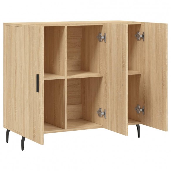 Buffet chêne sonoma 90x34x80 cm bois d'ingénierie