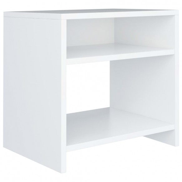 Tables de chevet 2 pcs Blanc 40x30x40 cm Bois d'ingénierie