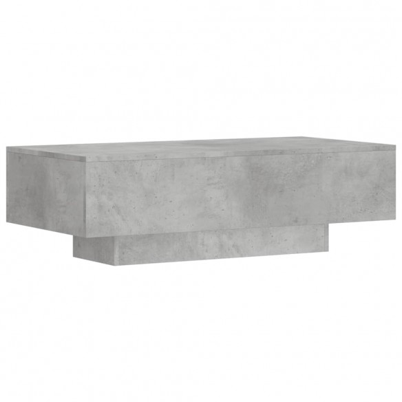 Table basse gris béton 100x49,5x31 cm bois d'ingénierie