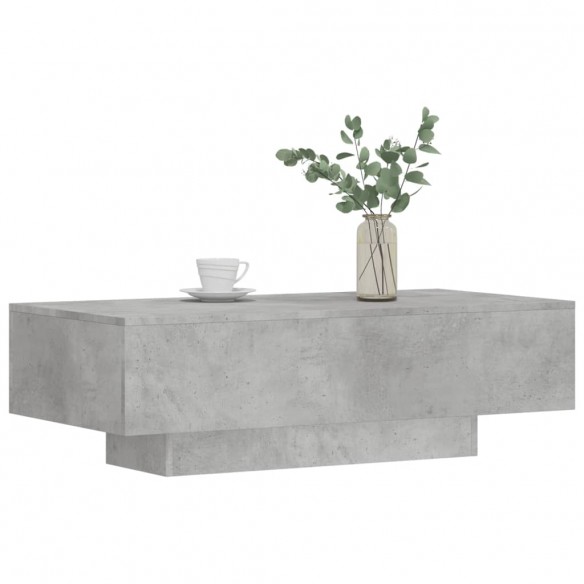Table basse gris béton 100x49,5x31 cm bois d'ingénierie