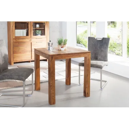 Table salle à manger carrée en bois sheesham massif