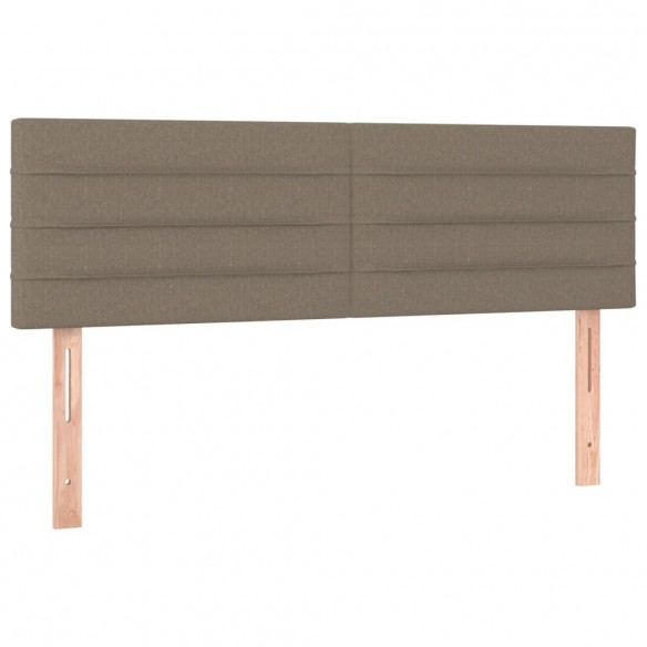 Cadre de lit avec matelas Taupe 140x190 cm Tissu