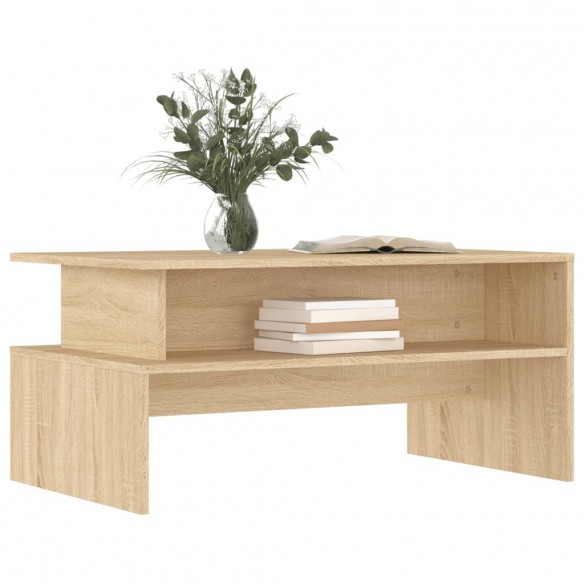 Table basse chêne sonoma 90x55x42,5 cm bois d'ingénierie