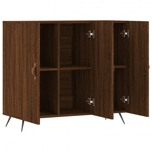 Buffet chêne marron 90x34x80 cm bois d'ingénierie