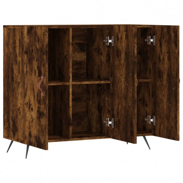 Buffet chêne fumé 90x34x80 cm bois d'ingénierie