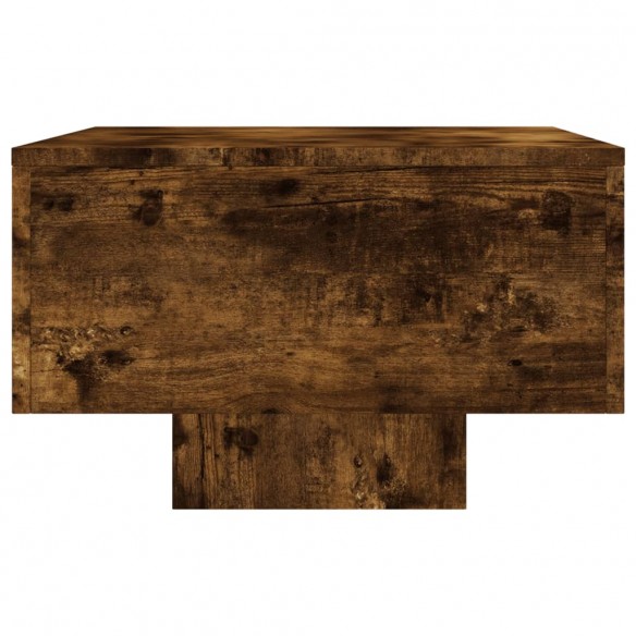 Table basse chêne fumé 100x49,5x31 cm bois d'ingénierie