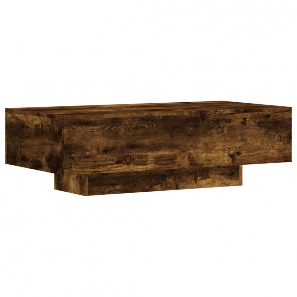 Table basse chêne fumé 100x49,5x31 cm bois d'ingénierie