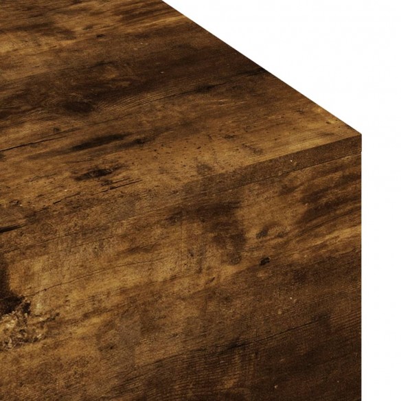 Table basse chêne fumé 100x49,5x31 cm bois d'ingénierie