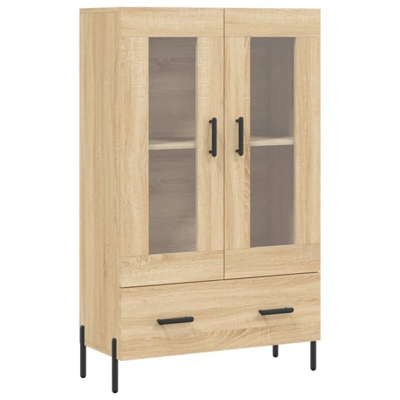 Buffet haut chêne sonoma 69,5x31x115 cm bois d'ingénierie