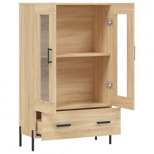 Buffet haut chêne sonoma 69,5x31x115 cm bois d'ingénierie