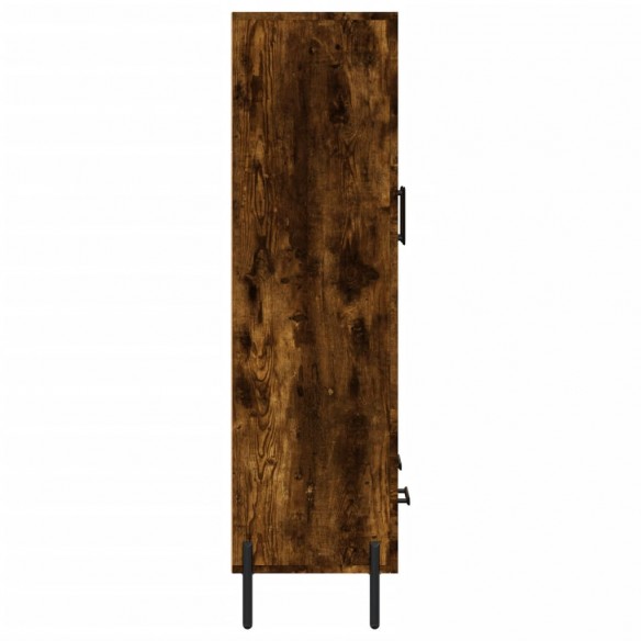 Buffet haut chêne fumé 69,5x31x115 cm bois d'ingénierie