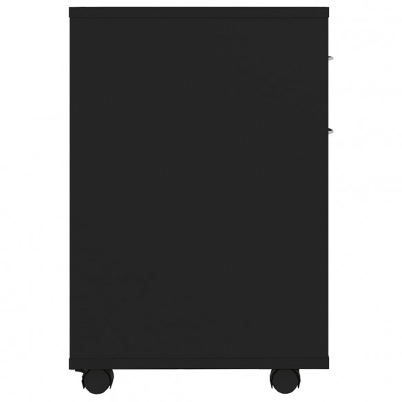 Armoire à roulettes Noir 45x38x54 cm Aggloméré
