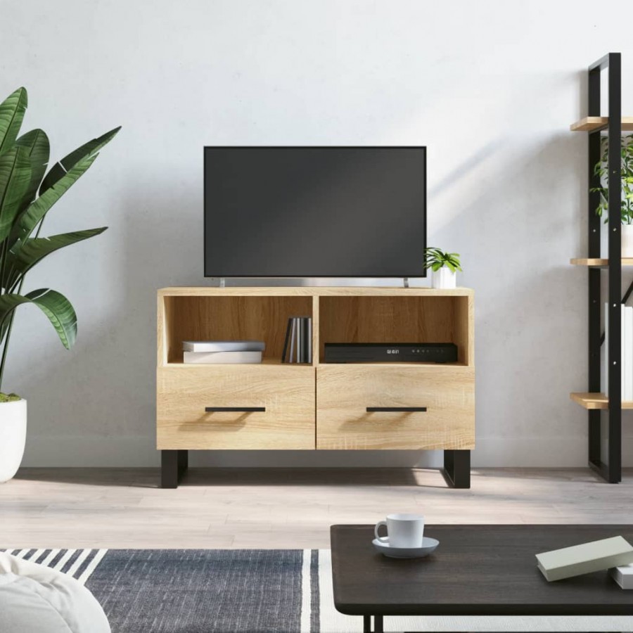 Meuble TV Chêne sonoma 80x36x50 cm Bois d'ingénierie