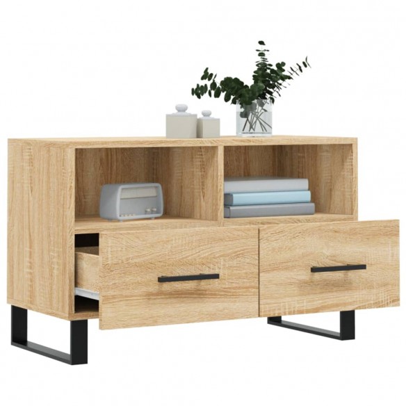 Meuble TV Chêne sonoma 80x36x50 cm Bois d'ingénierie