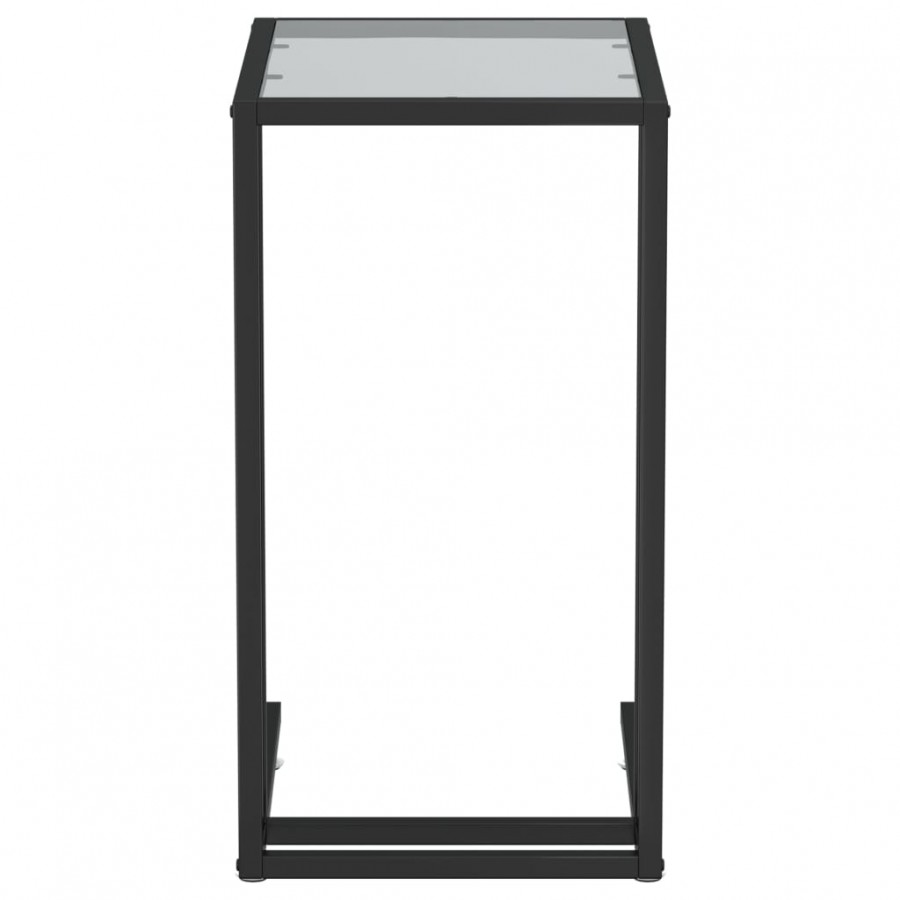 Table d'appoint pour ordinateur Noir 50x35x65 cm Verre trempé