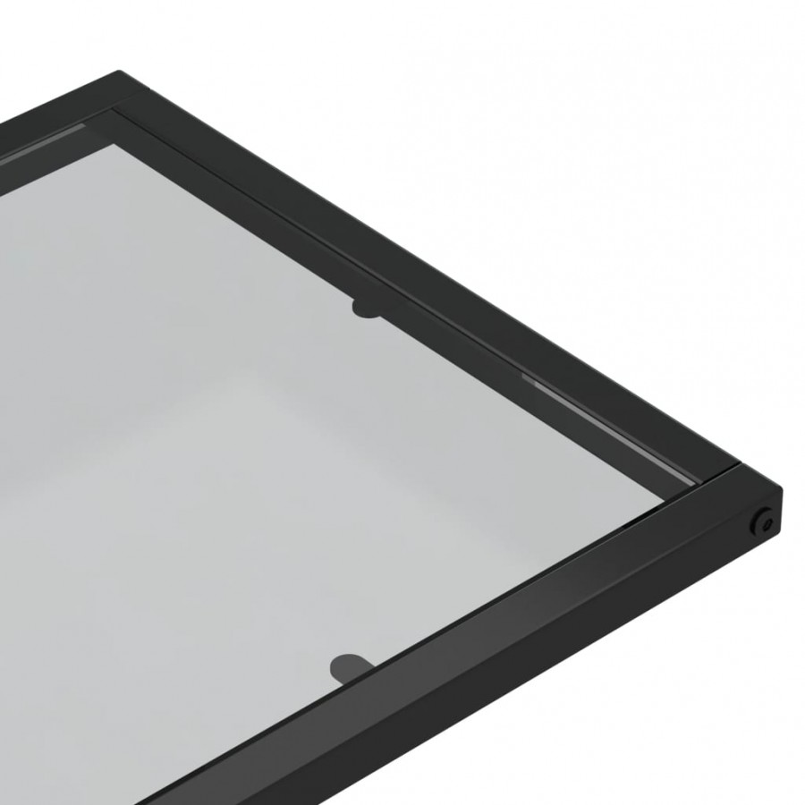 Table d'appoint pour ordinateur Noir 50x35x65 cm Verre trempé