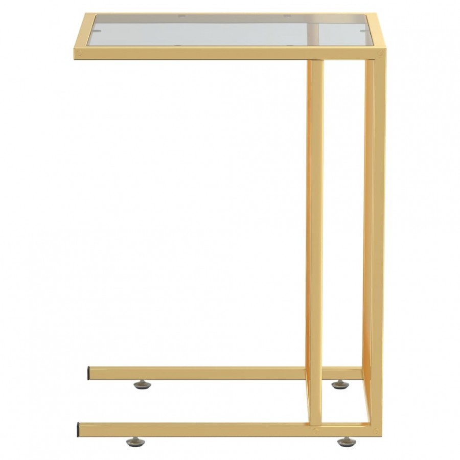 Table d'appoint pour ordinateur Noir 50x35x65 cm Verre trempé