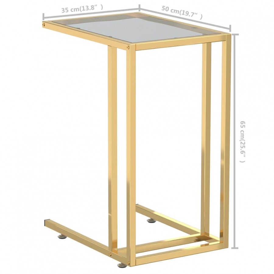 Table d'appoint pour ordinateur Noir 50x35x65 cm Verre trempé