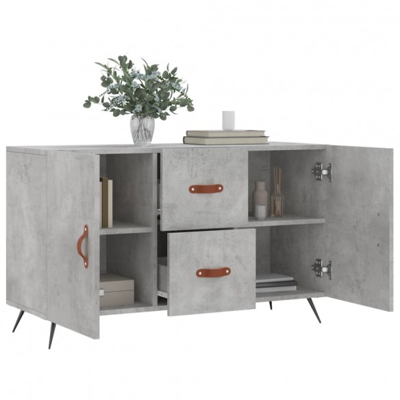 Buffet gris béton 100x36x60 cm bois d'ingénierie