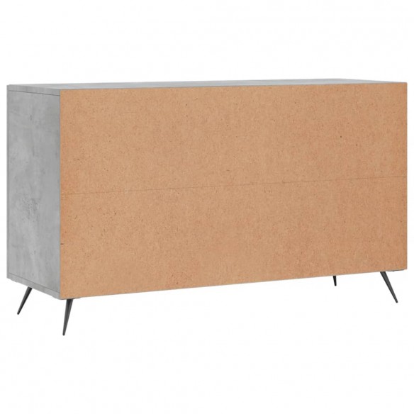 Buffet gris béton 100x36x60 cm bois d'ingénierie