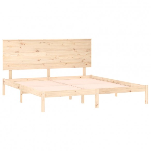 Cadre de lit Bois de pin massif 200x200 cm