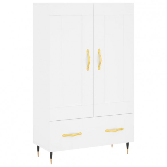 Buffet haut blanc 69,5x31x115 cm bois d'ingénierie