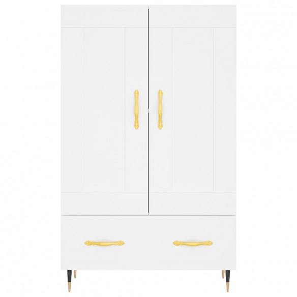 Buffet haut blanc 69,5x31x115 cm bois d'ingénierie