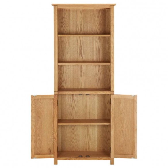 Bibliothèque avec 2 portes 70x30x180 cm Bois de chêne massif