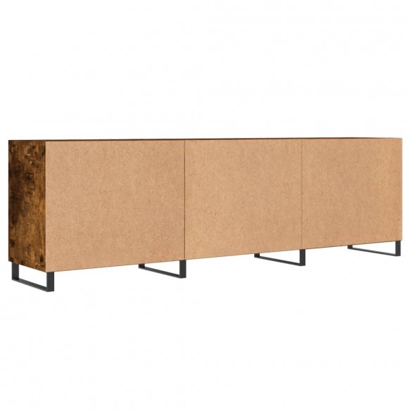 Meuble TV chêne fumé 150x30x50 cm bois d'ingénierie