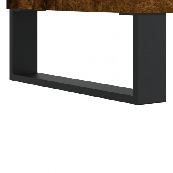 Meuble TV chêne fumé 150x30x50 cm bois d'ingénierie