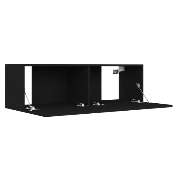 Ensemble de meubles TV 3 pcs Noir Aggloméré